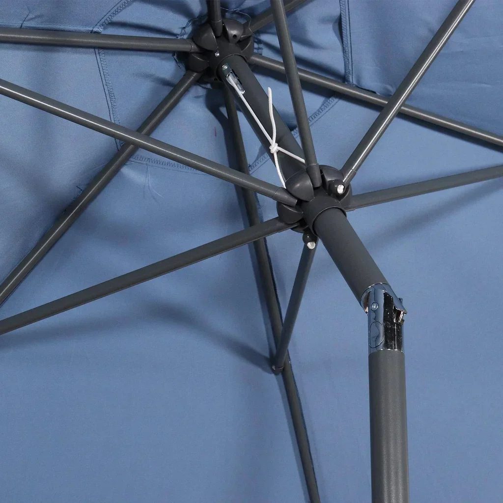 Grand parasol circulaire 3m mât central orientable aluminium 38mm