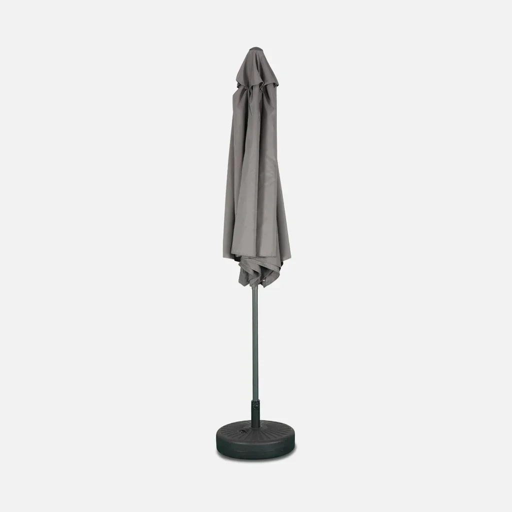 Grand parasol circulaire 3m mât central orientable aluminium 38mm