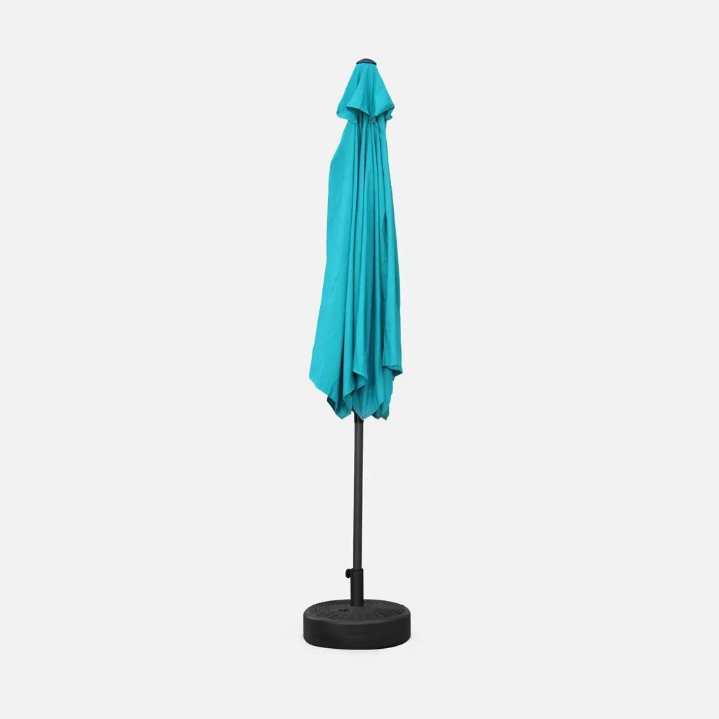 Parasol rond 3m mât central orientable aluminium polyester UV