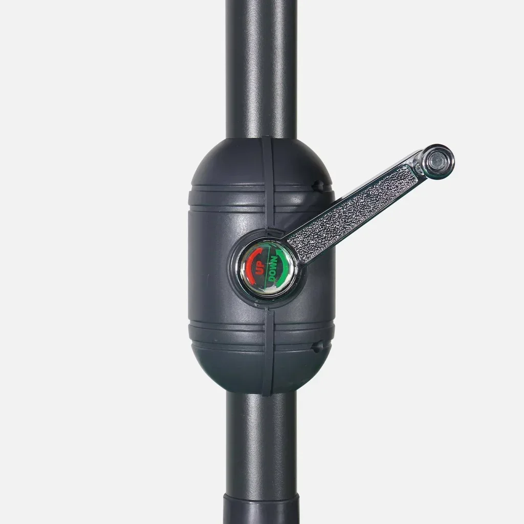 Grand parasol circulaire 3m mât central orientable aluminium 38mm