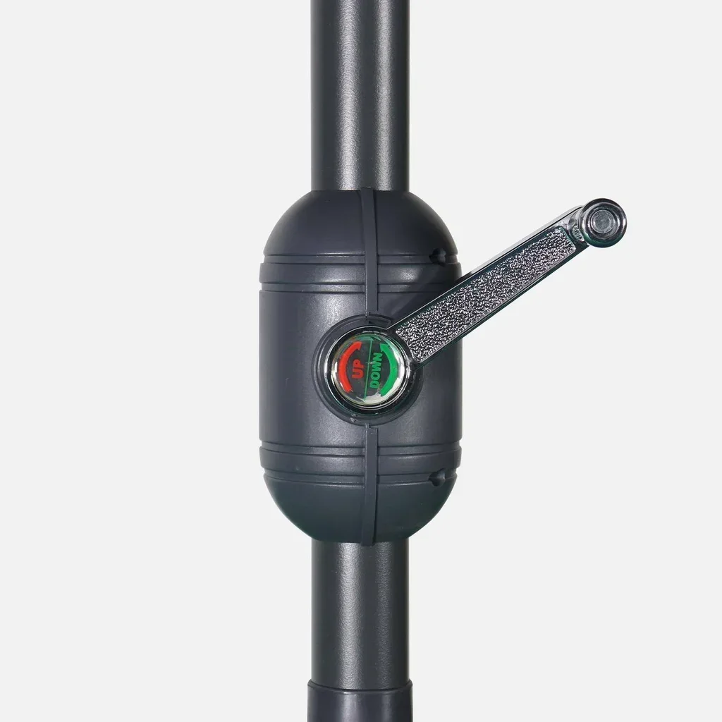 Grand parasol rond 3m mât central orientable aluminium polyester UV