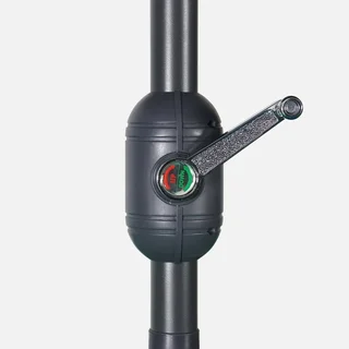 Grand parasol rond 3m mât central orientable aluminium polyester UV