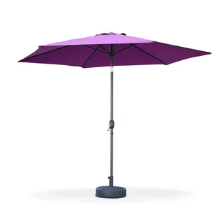 Grand parasol rond 3m mât central orientable aluminium polyester UV