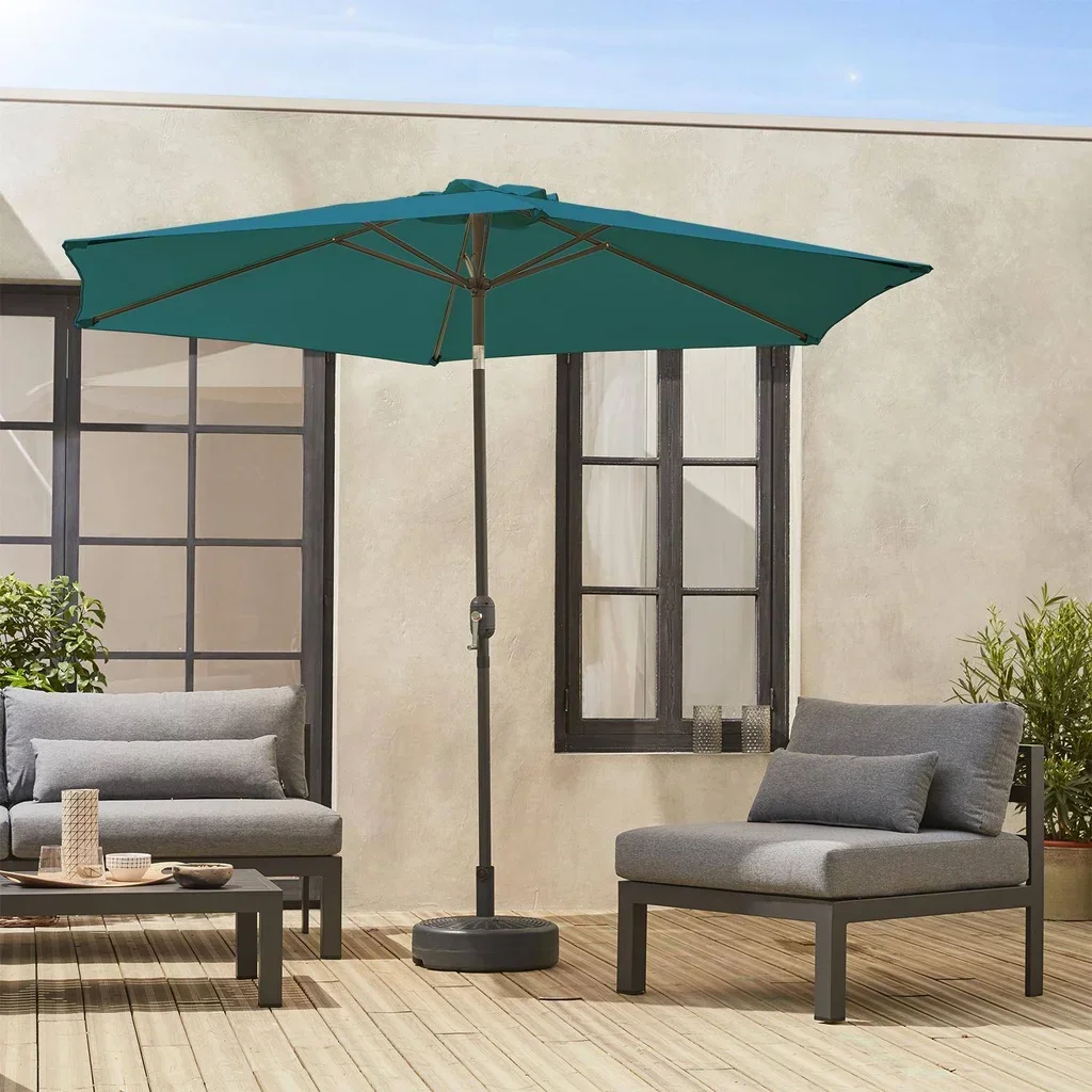 Grand parasol circulaire 3m mât central orientable aluminium