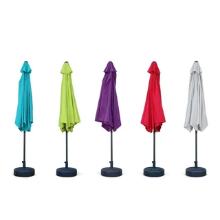 Grand parasol rond 3m mât central orientable aluminium polyester UV