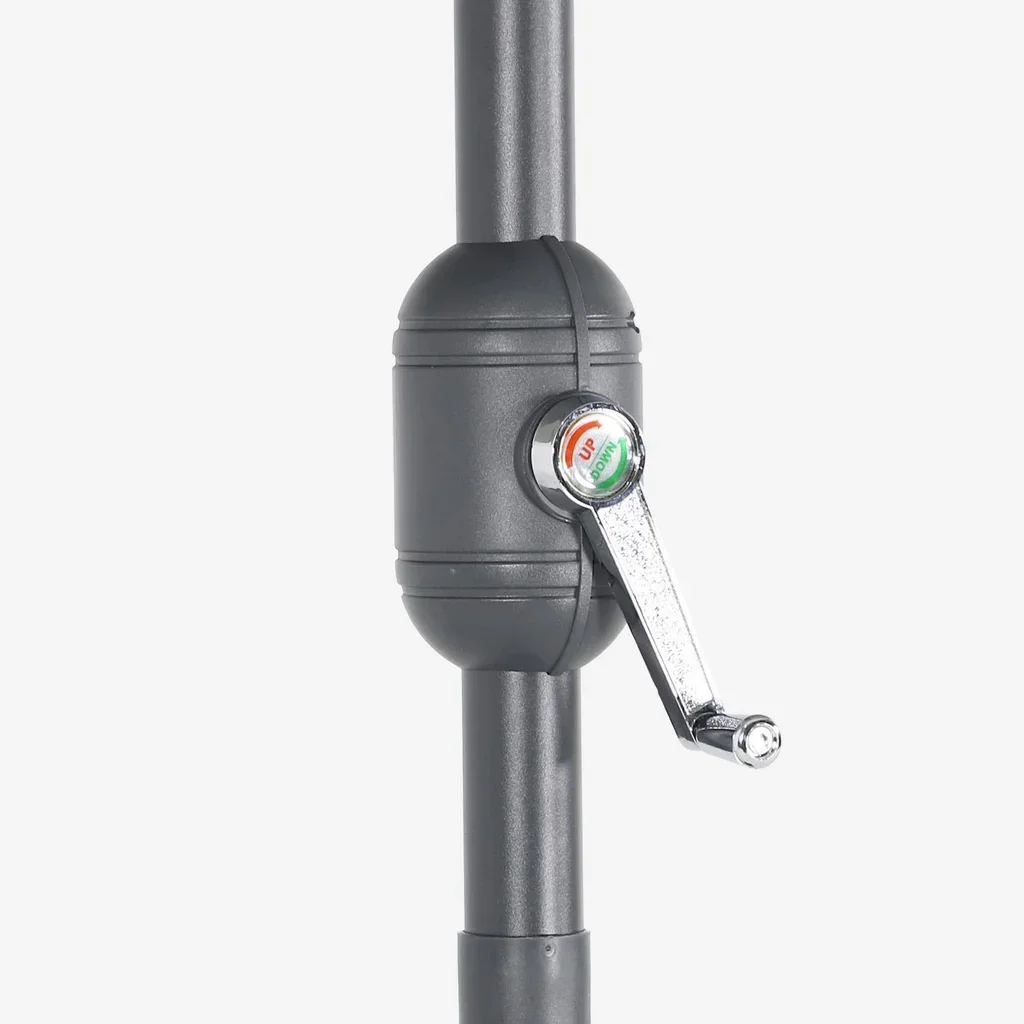 Grand parasol circulaire 3m mât central orientable aluminium UV