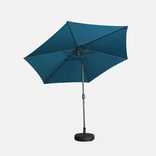 Grand parasol circulaire 3m mât central orientable aluminium