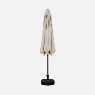 Grand parasol rond 3m mât central orientable aluminium toile UV 180g