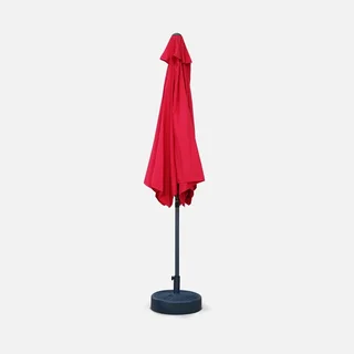 Grand parasol circulaire 3m mât central orientable aluminium polyester UV