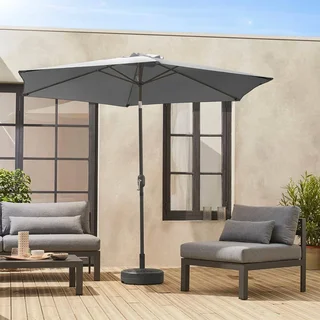 Grand parasol circulaire 3m mât central orientable aluminium 38mm