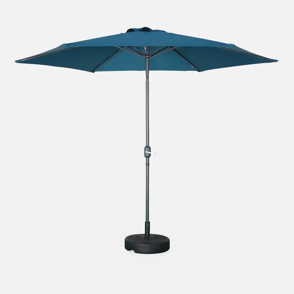 Grand parasol circulaire 3m mât central orientable aluminium