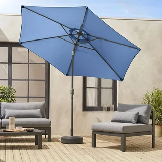 Grand parasol circulaire 3m mât central orientable aluminium 38mm