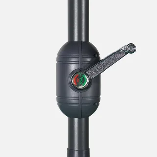 Grand parasol circulaire 3m mât central orientable aluminium polyester UV