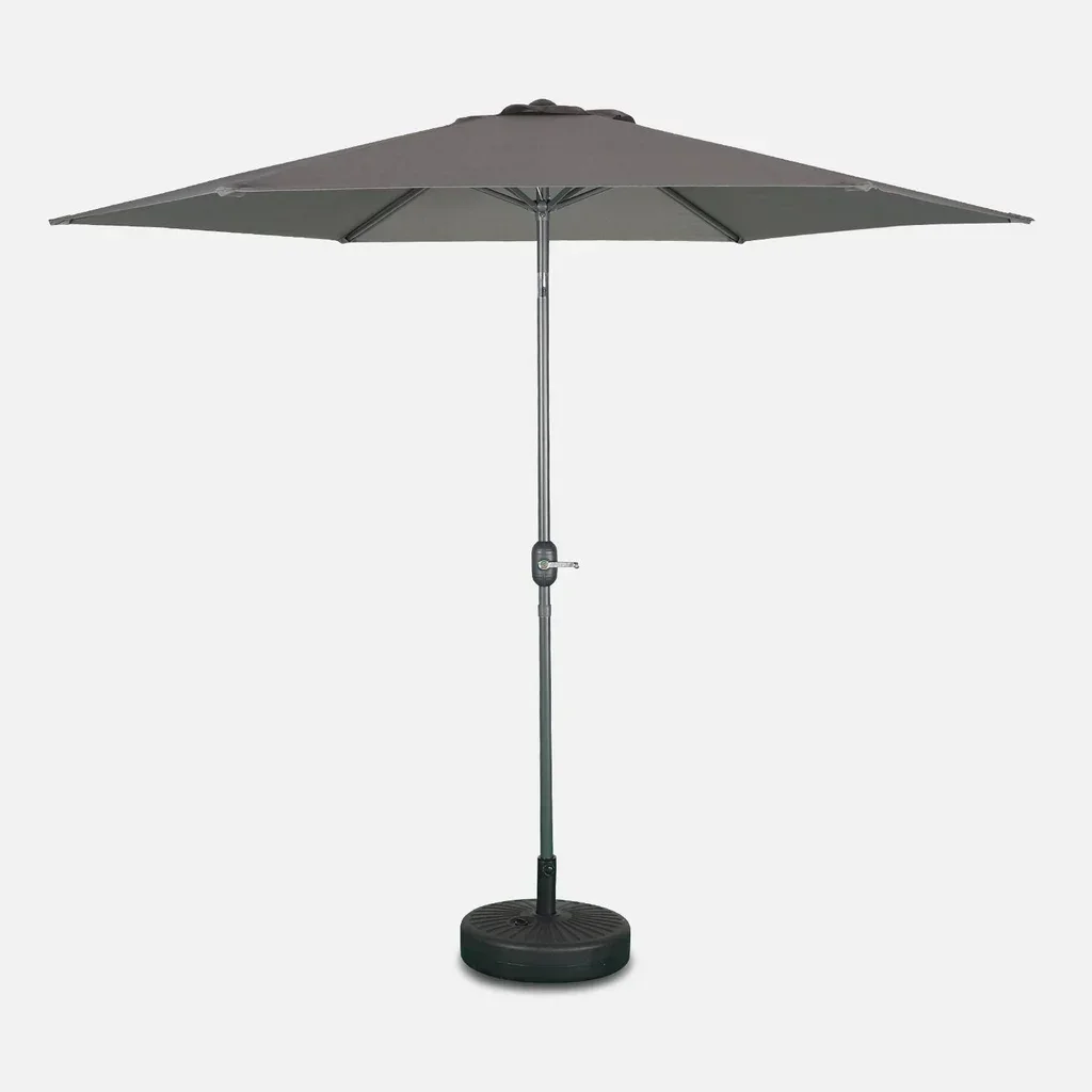 Grand parasol circulaire 3m mât central orientable aluminium 38mm