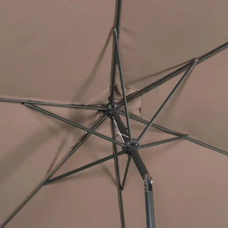 Grand parasol rond 3m mât central orientable aluminium polyester UV