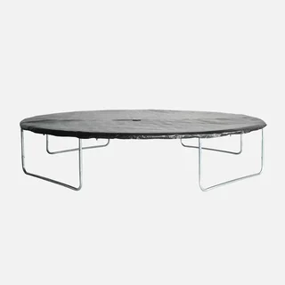 Grand trampoline jardin Ø400cm filet sécurité intégré Mercure gris