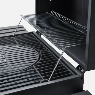 Barbecue charbon Bernard avec housse protection - cuisson fumoir 3 grilles fonte