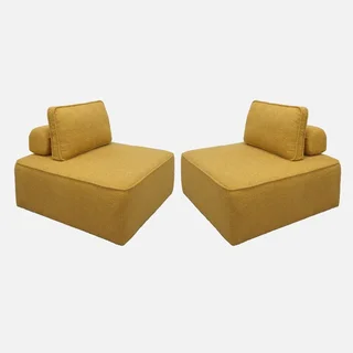 Housse chauffeuse modulable tissu bouclette 1 place lot 2