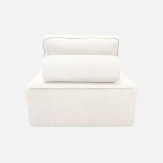 Housse chauffeuse modulable tissu bouclette 1 place lot de 2
