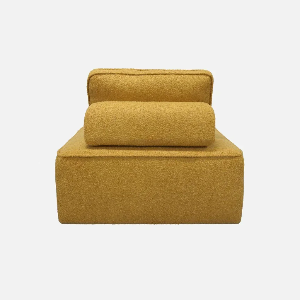 Housse chauffeuse modulable tissu bouclette 1 place lot 2