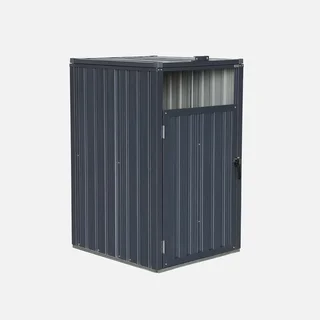 Housse conteneur métal zingué pour poubelles de jardin - Résistant et multifonctionnel