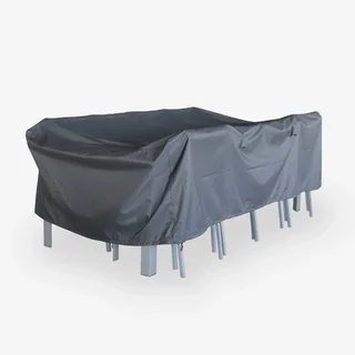 Housse étanche table jardin extérieure polyester imperméable anti-UV avec cordon serrage