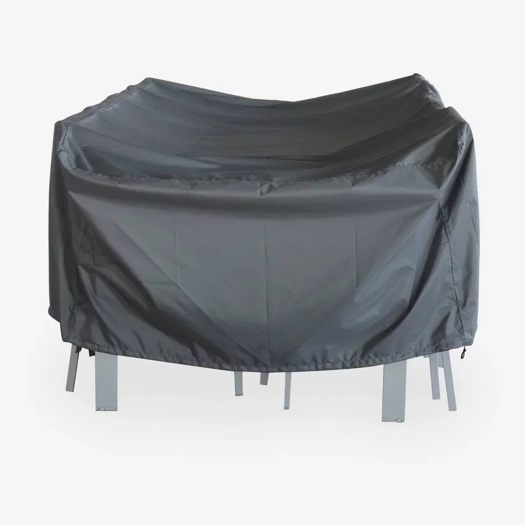 Housse étanche table jardin extérieure polyester imperméable anti-UV avec cordon serrage