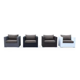 Set de 19 housses coussins salon extérieur Venezia polyester écru imperméables