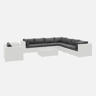 Set 19 housses coussins salon jardin Venezia polyester écru imperméables