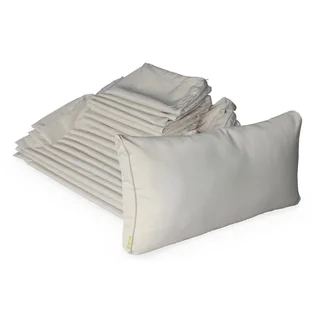 Set 19 housses coussins salon jardin Venezia polyester écru imperméables