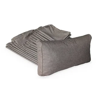 Set de 19 housses coussins salon extérieur Venezia polyester écru imperméables