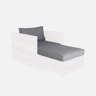 Set de 3 housses grises imperméables pour coussins salon extérieur 70x70cm