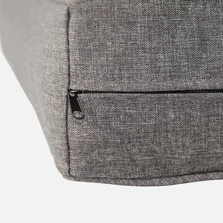 Set de 3 housses grises imperméables pour coussins salon extérieur 70x70cm
