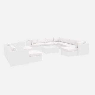 Set de 24 housses coussins salon jardin Tripoli polyester extérieur