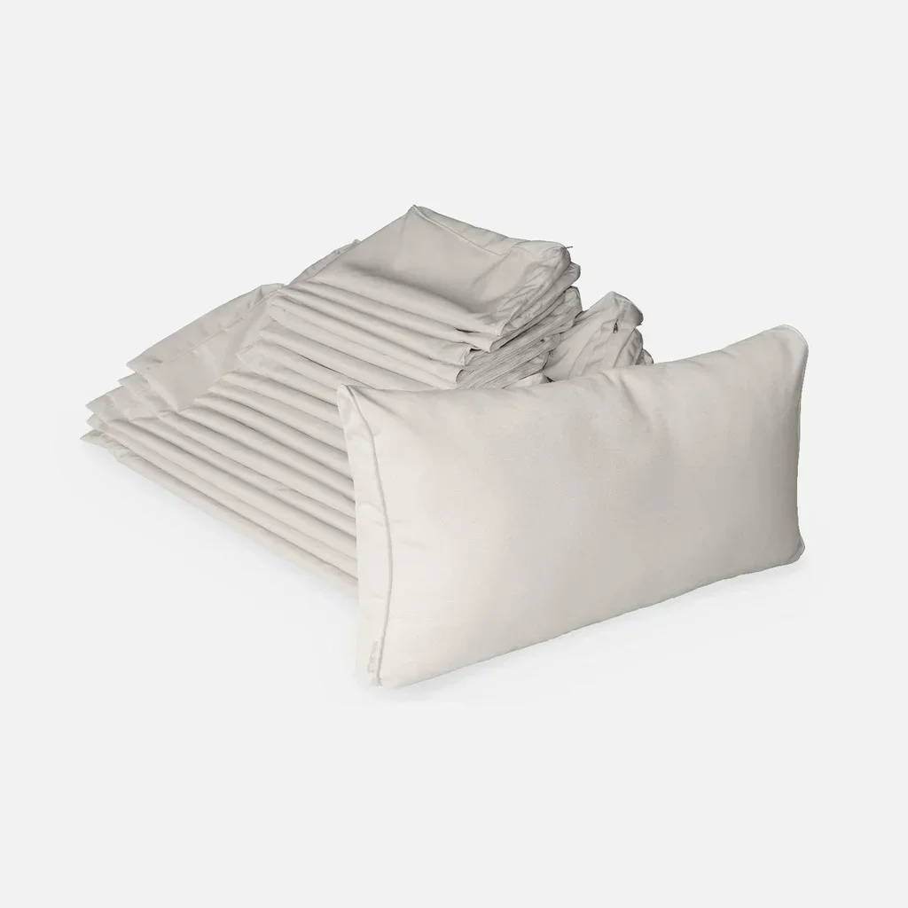 Set de 24 housses coussins salon jardin Tripoli polyester extérieur