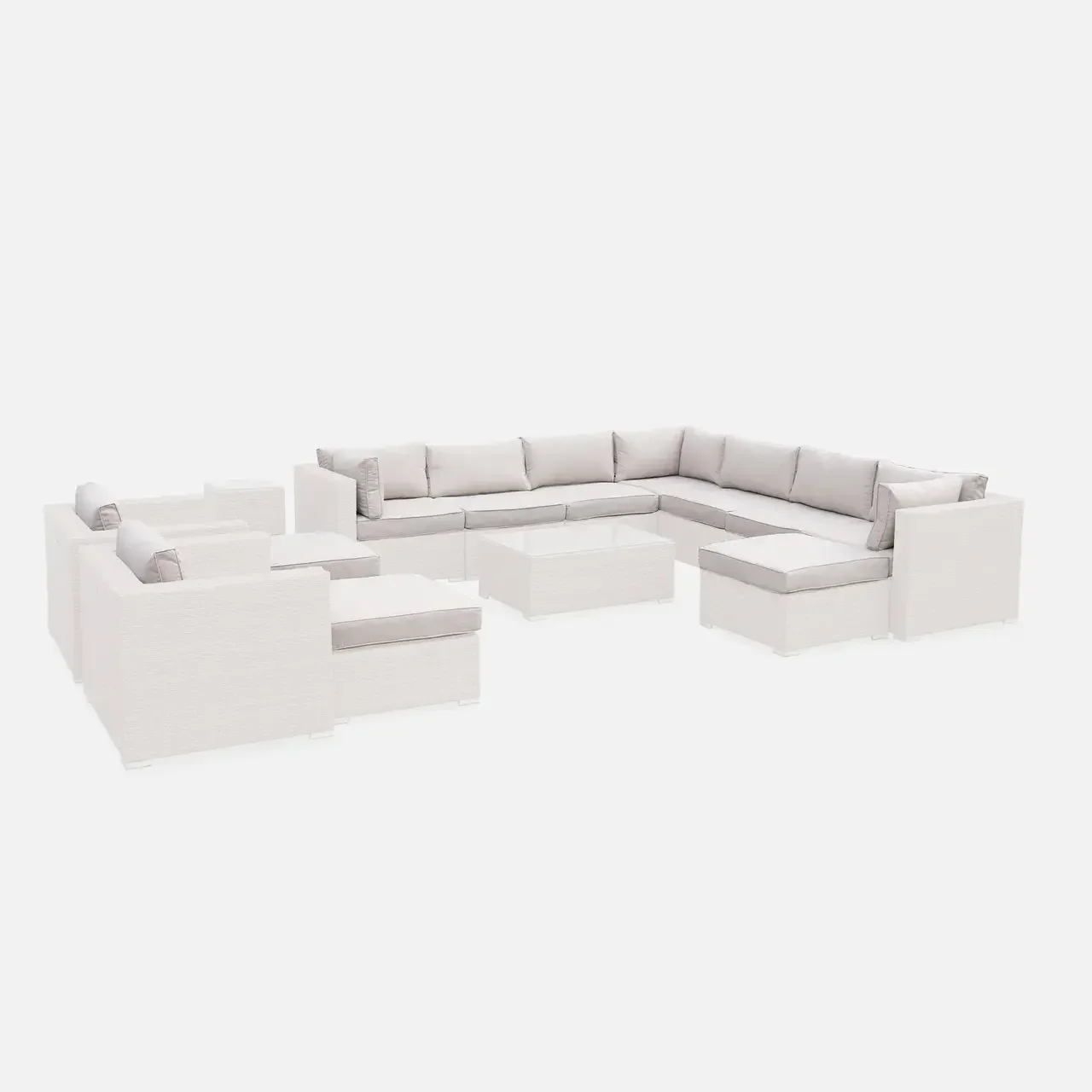 Set 24 housses protection coussins salon jardin Tripoli polyester extérieur