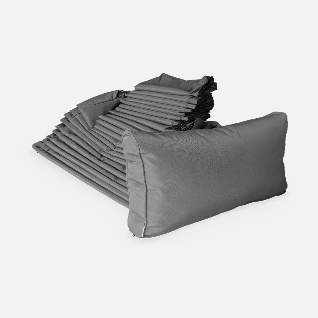 Set 24 housses coussins salon jardin Tripoli polyester imperméable