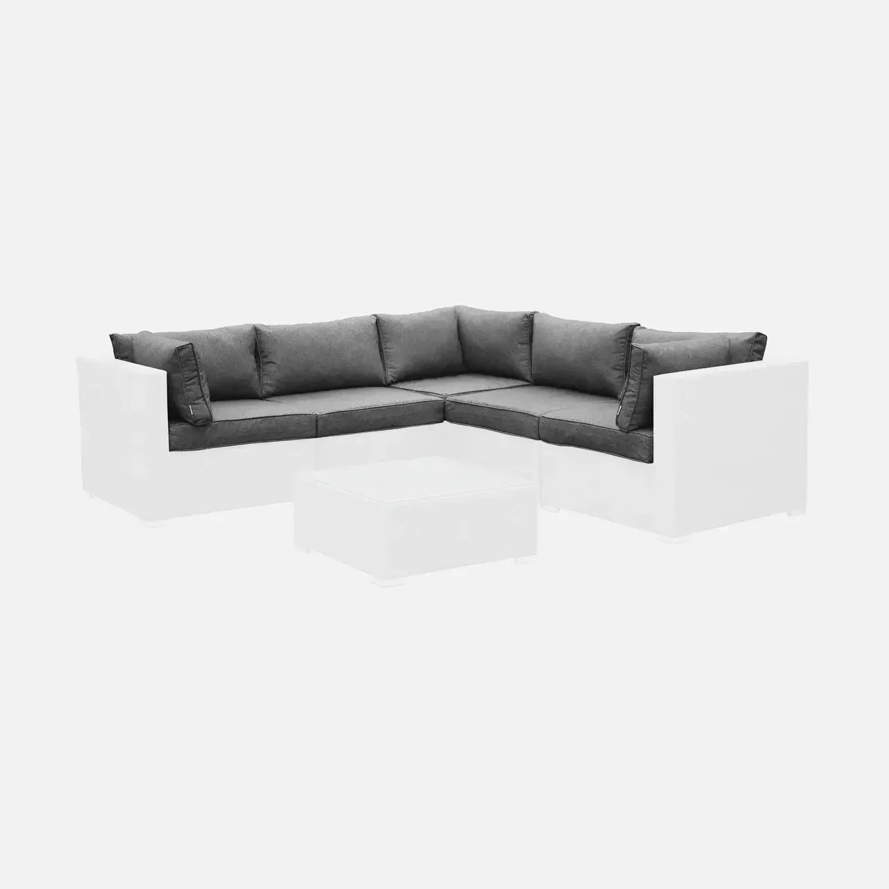 Set 13 housses coussins salon jardin Napoli polyester imperméables