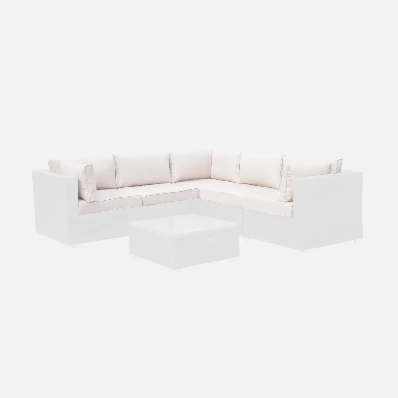 Set 13 housses coussins salon jardin Napoli polyester imperméable