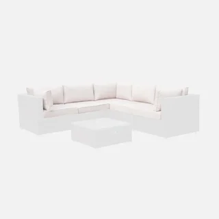 Set 13 housses coussins salon jardin Napoli polyester imperméable