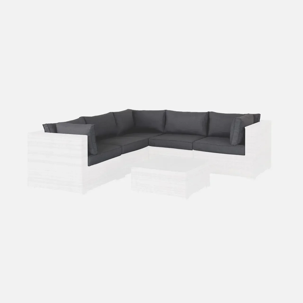Set de 13 housses coussins salon de jardin Napoli - polyester résistant eau