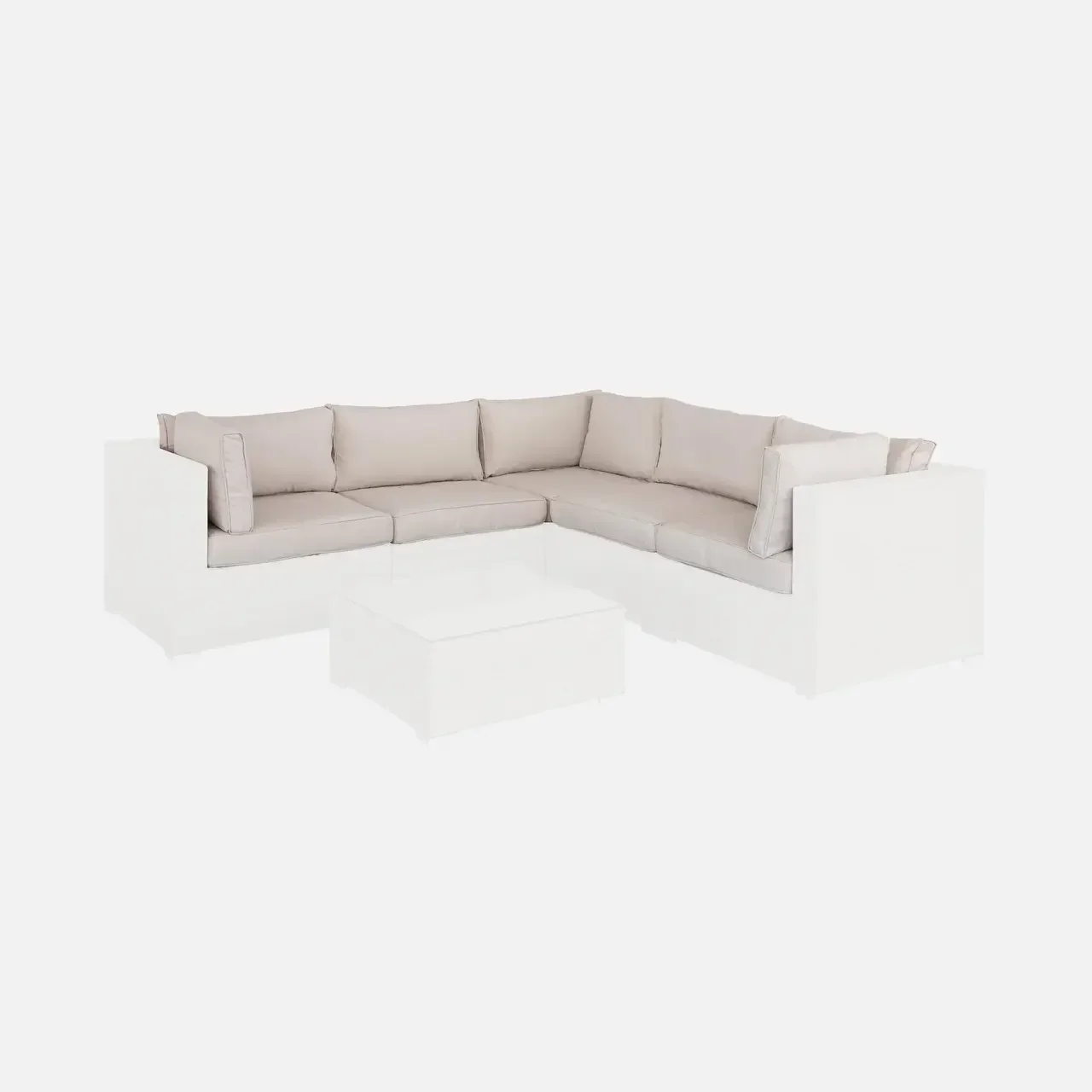 Set de 13 housses de protection pour coussins de salon de jardin extérieur Napoli en polyester résistant à l'eau