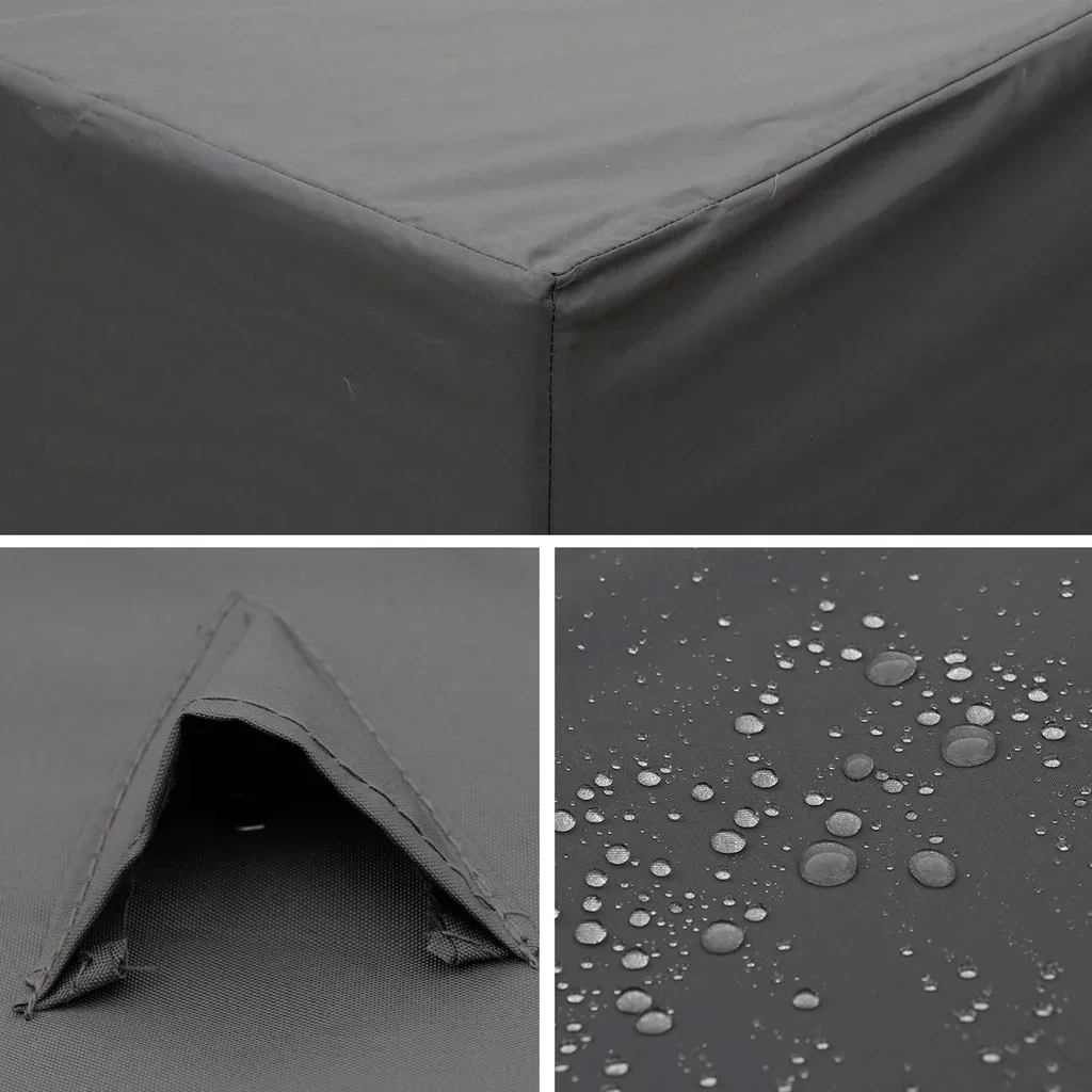 Housse protection imperméable salon jardin polyester gris foncé extérieur