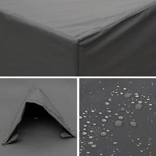 Housse protection imperméable salon jardin polyester gris foncé extérieur