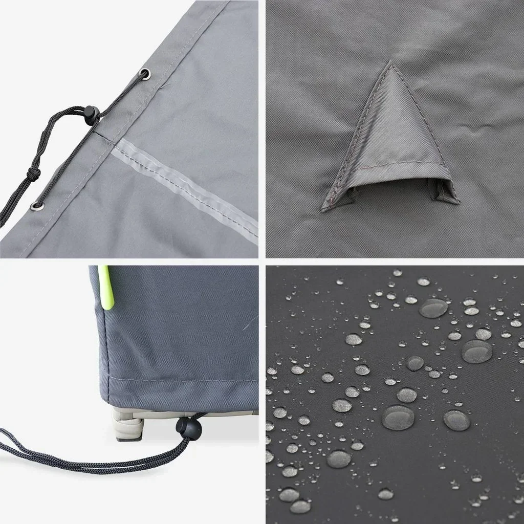 Housse protection imperméable table jardin 230x112cm polyester anti-UV gris