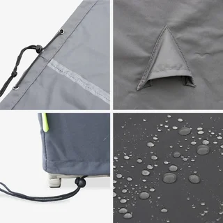 Housse protection imperméable table jardin 230x112cm polyester anti-UV gris