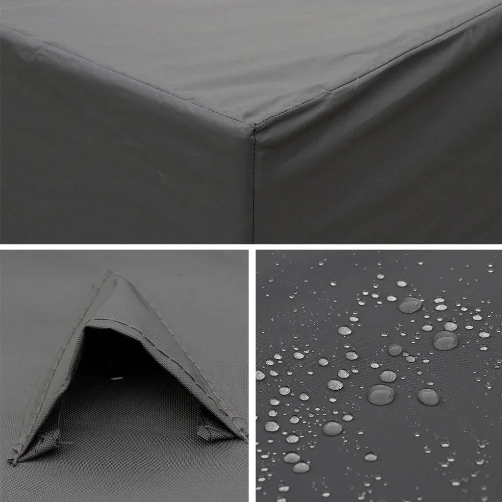 Housse protection salon jardin extérieur imperméable anti-UV 4 pièces polyester