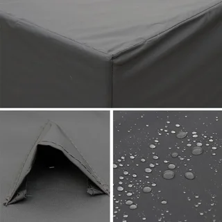 Housse protection salon jardin extérieur imperméable anti-UV 4 pièces polyester