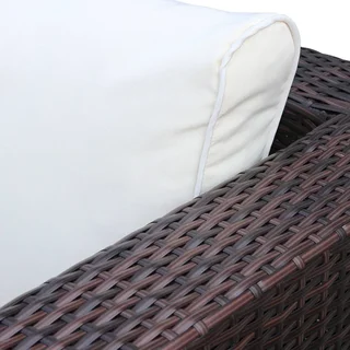Set of 11 Waterproof Ecru Polyester Garden Cushion Covers Caligari Outdoor Patio Pillow Cases