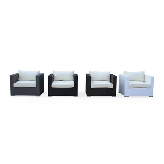 Set of 11 Waterproof Ecru Polyester Garden Cushion Covers Caligari Outdoor Patio Pillow Cases